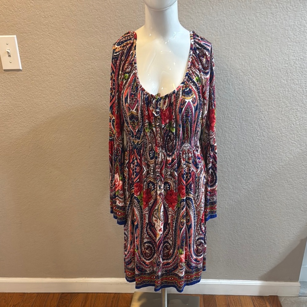 Boston Proper Multicolor Paisley Dress size 6